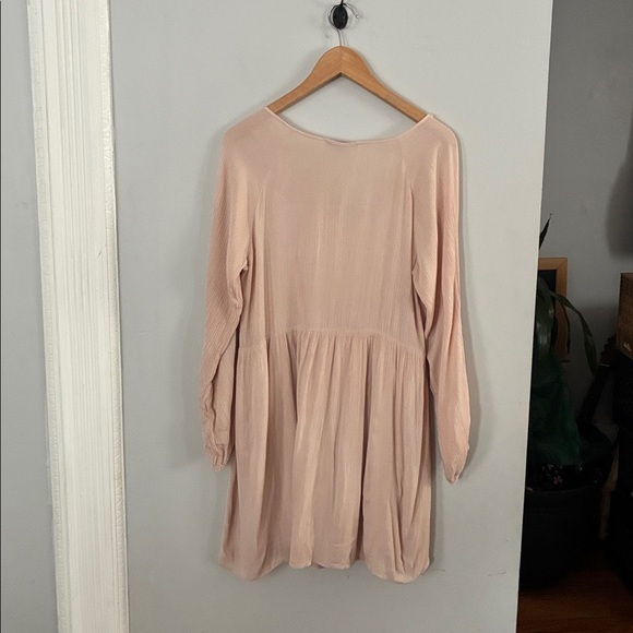 Purple Snow Blush Pink Lace Accent Boho Cottagecore Dress Sz Large - Picture 4 of 5